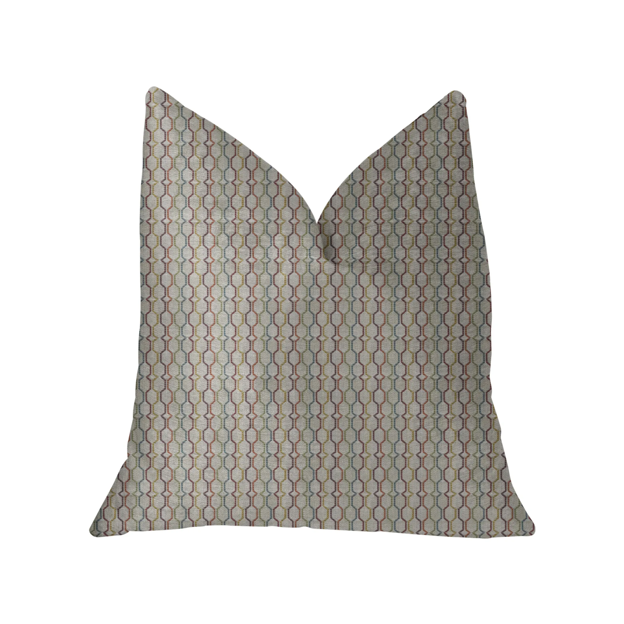 Plutus Jazzy Straw Multicolor Luxury Throw Pillow