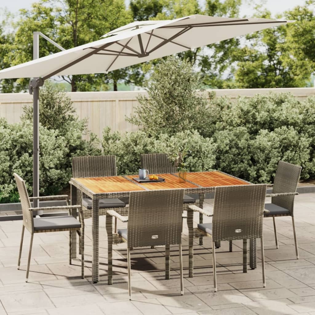 Garden Dining Set Gray, Dark Gray