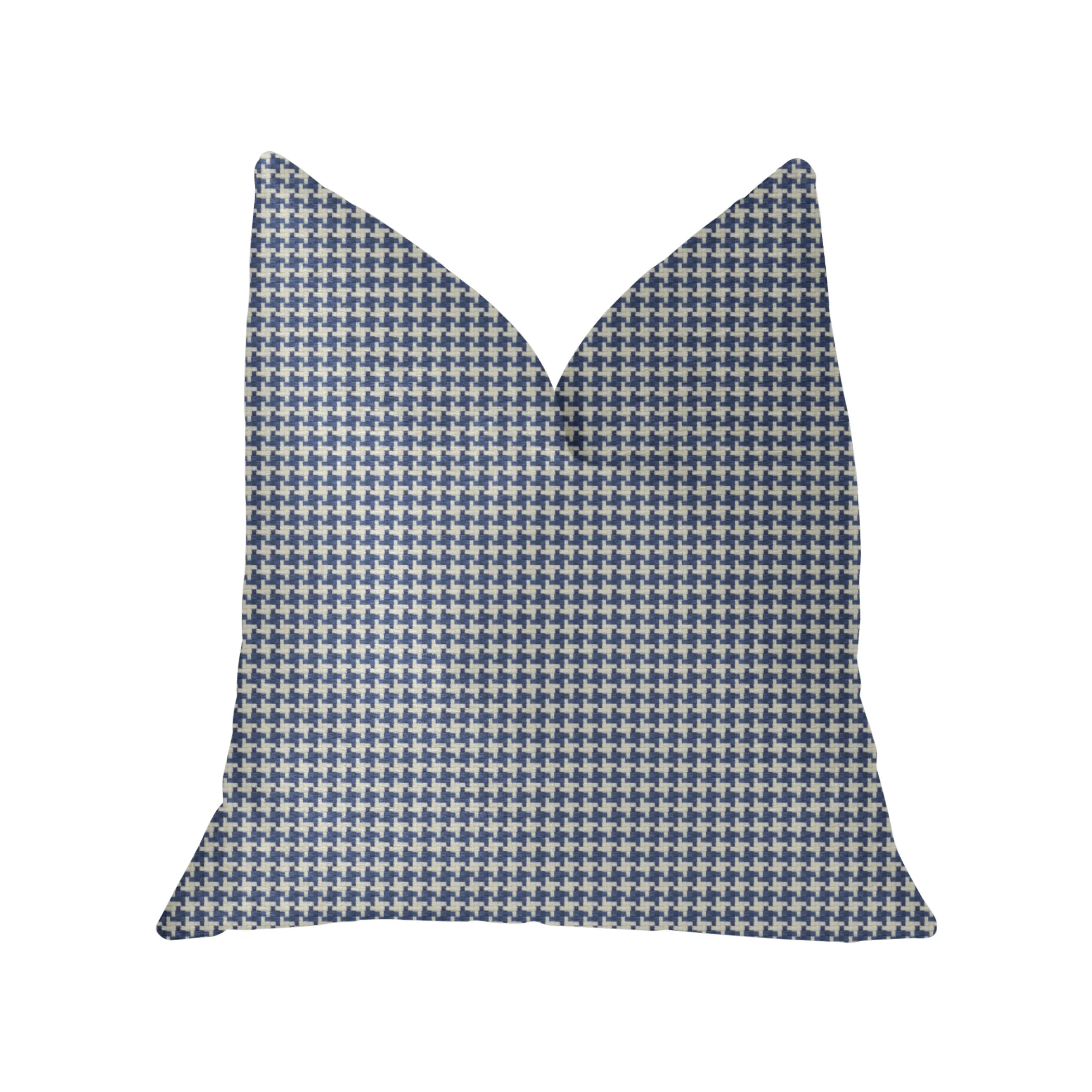 Plutus Mezmerize Blue, Beige and Black Luxury Throw Pillow