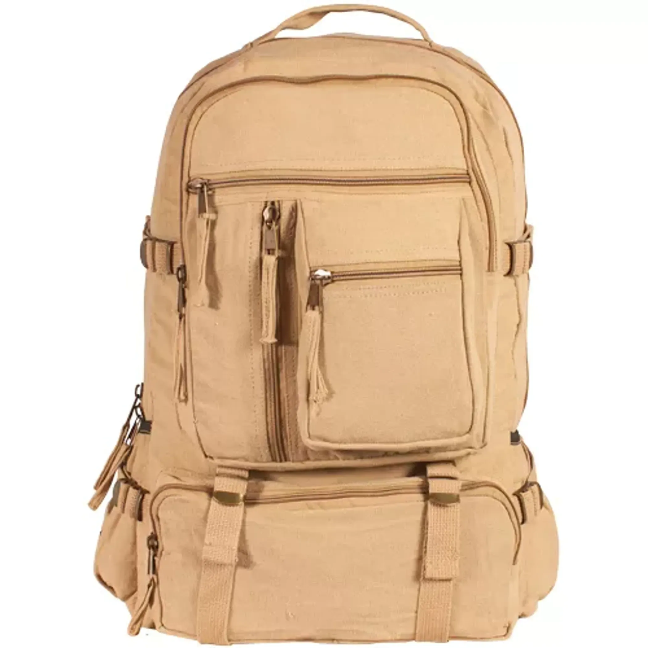 Retro Cantabrian Excursion Rucksack (No Leather Trim) - Khaki           