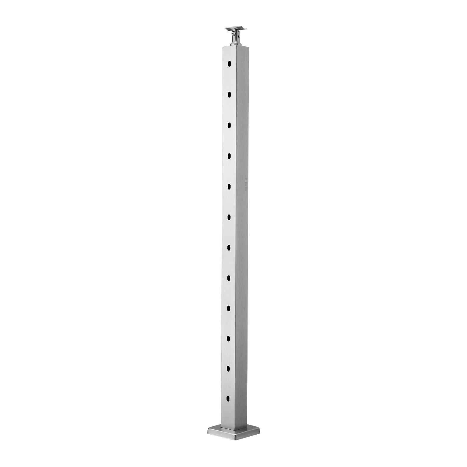Cable Railing Post, 42x2x2 Inch Stair Railing Post, with Pre-Drilled 30?&deg; Angled Holes, Stainless Steel Cable Rail Post with Horizontal and Curved Bracket, 1-Pack, Silver, 1JZLGZXYS1062TLWC001V0