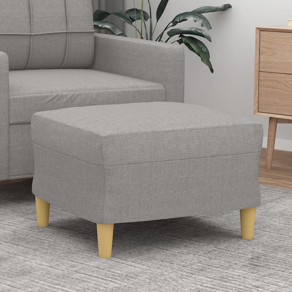 Footstool Light gray Fabric (100% polyester), plywood, foam
