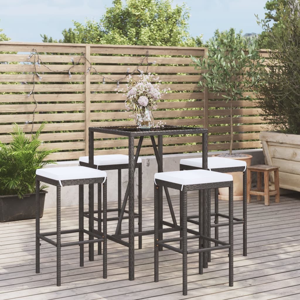 Garden Bar Set Black