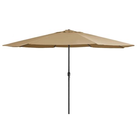 Garden Parasol Taupe 100% polyester fabric, metal pole Large