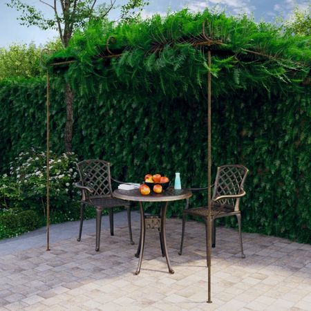 Garden Arch Antique Brown Wrought Iron Large Decorative Inlays
