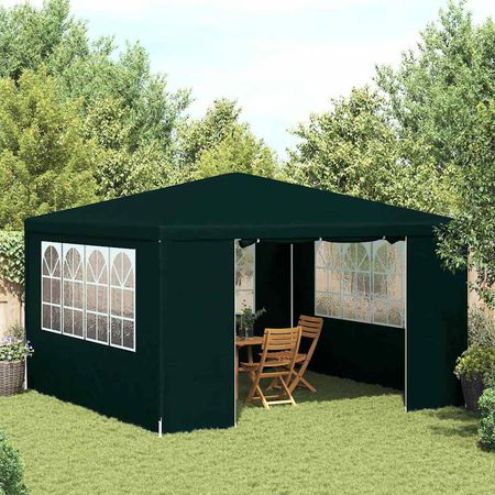 Party Tent Green Polyethylene, Steel Large Collapsible