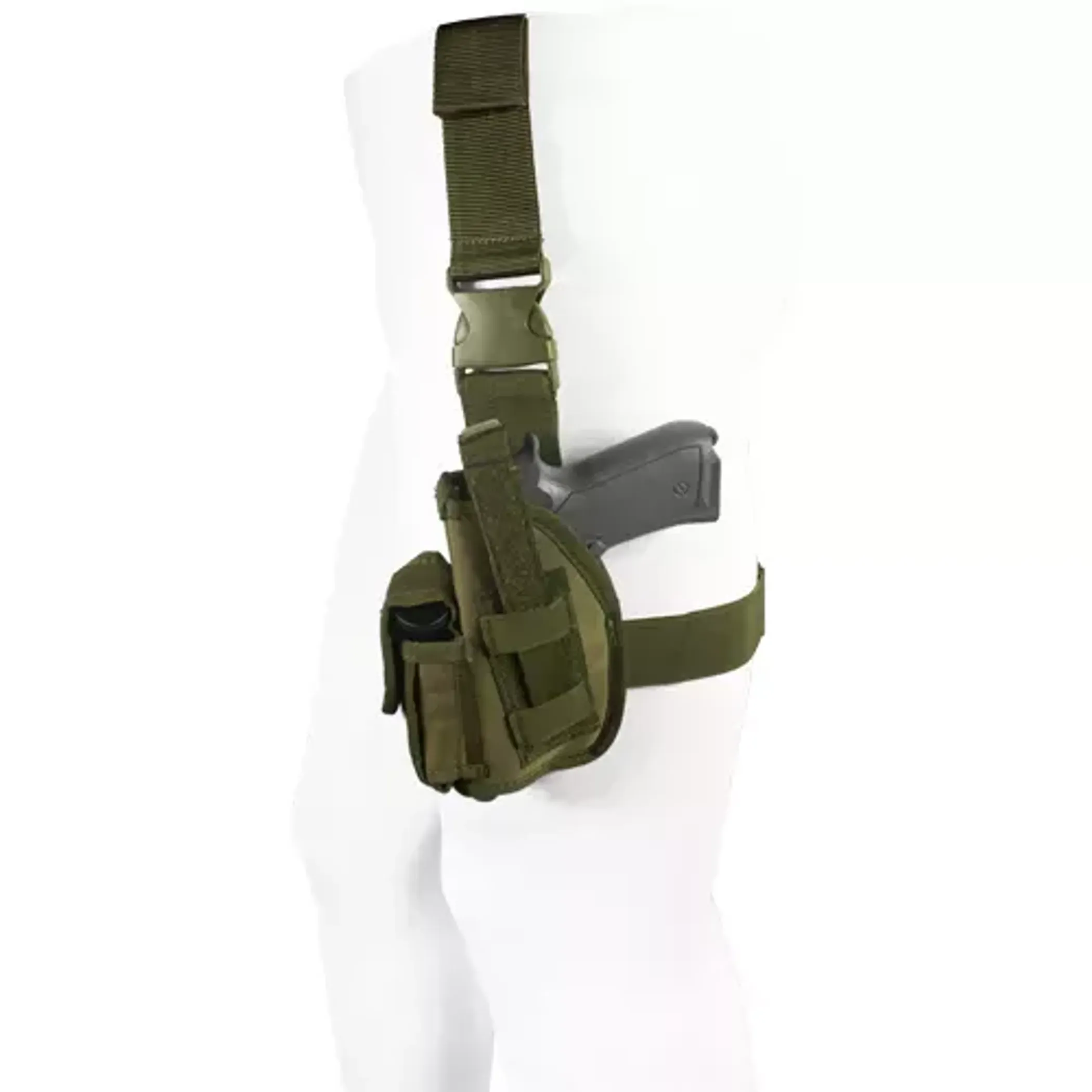 SAS Tactical Leg 4" Holster (Left) - Olive Drab       
