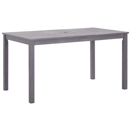 Garden Table Grey wash Solid Acacia Wood Medium Durable