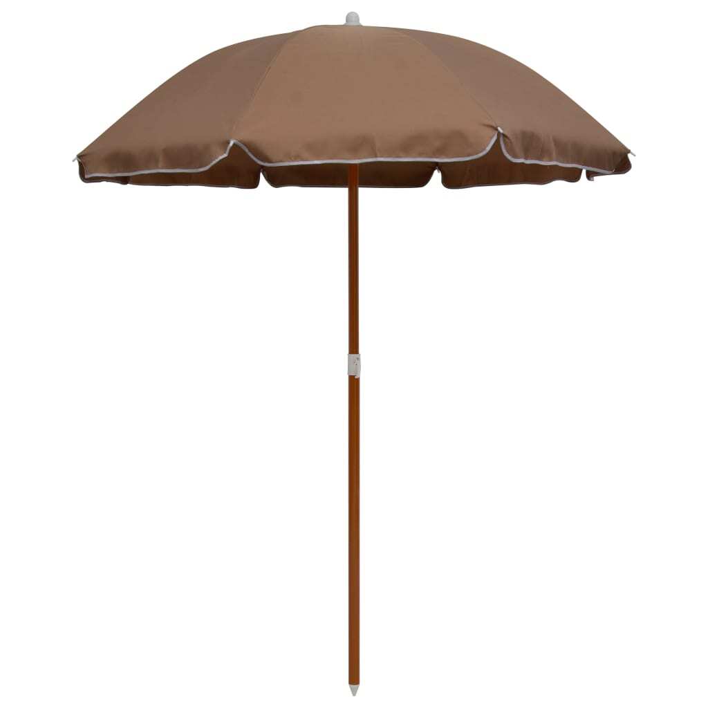 Garden Parasol Taupe Polyester, steel 70.9 in