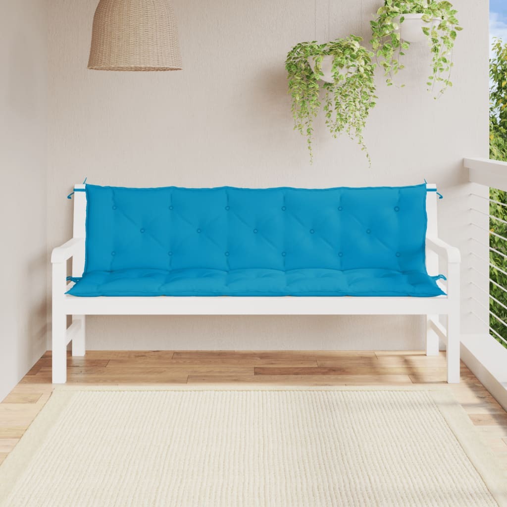 Garden Bench Cushions 2 pcs Light Blue 70.9"x19.7"x2.8" Oxford Fabric