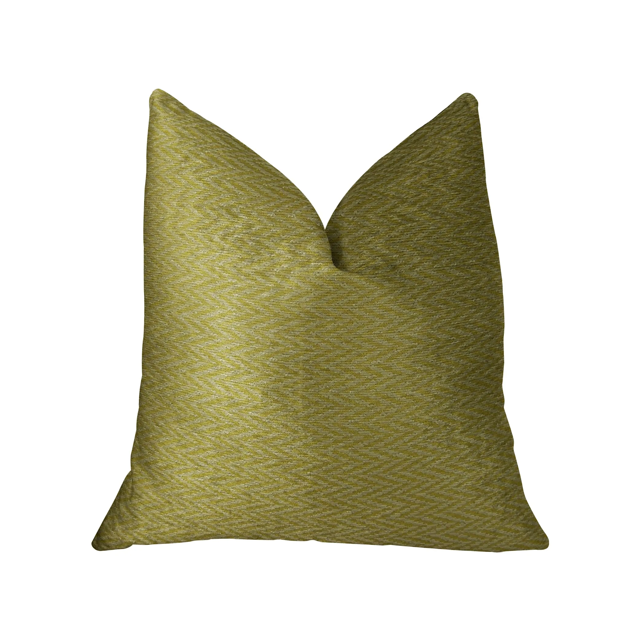 Plutus Honey Praire Yellow and Cream Handmade Luxury Pillow