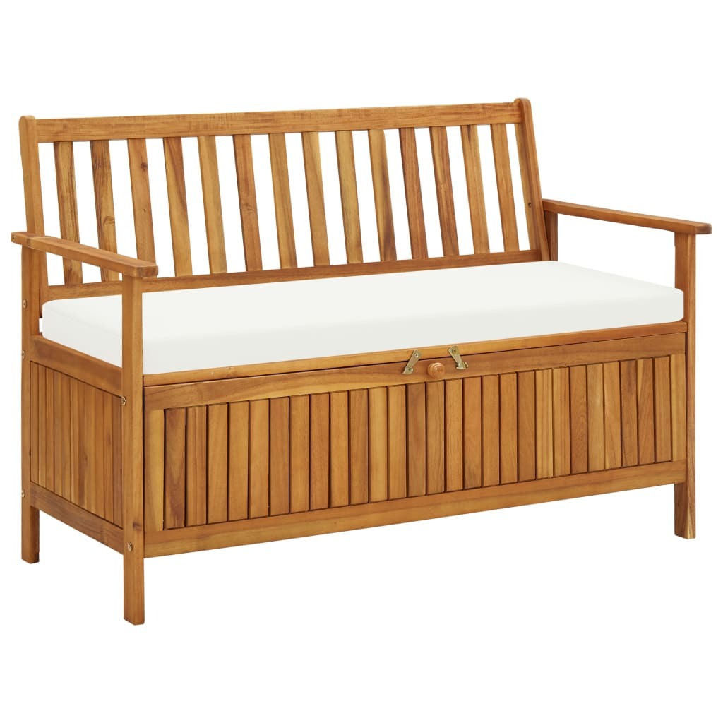 Storage Bench Natural wood Solid acacia wood with a polyester cushion