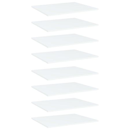 Shelf Set of 8 White Engineered wood 23.6 x 19.7 in Simple