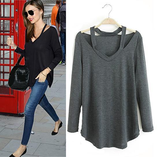 Color: Charcoal,Size: Small - Cut Out To Lounge Top Easy Wear Long Sleeves In 6 Colors