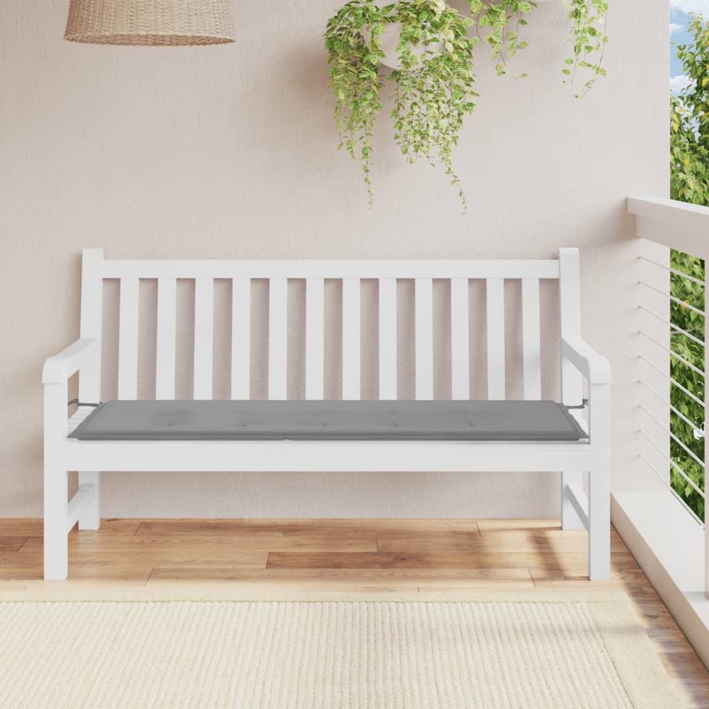 Garden Bench Cushion Gray Oxford fabric (100% polyester)