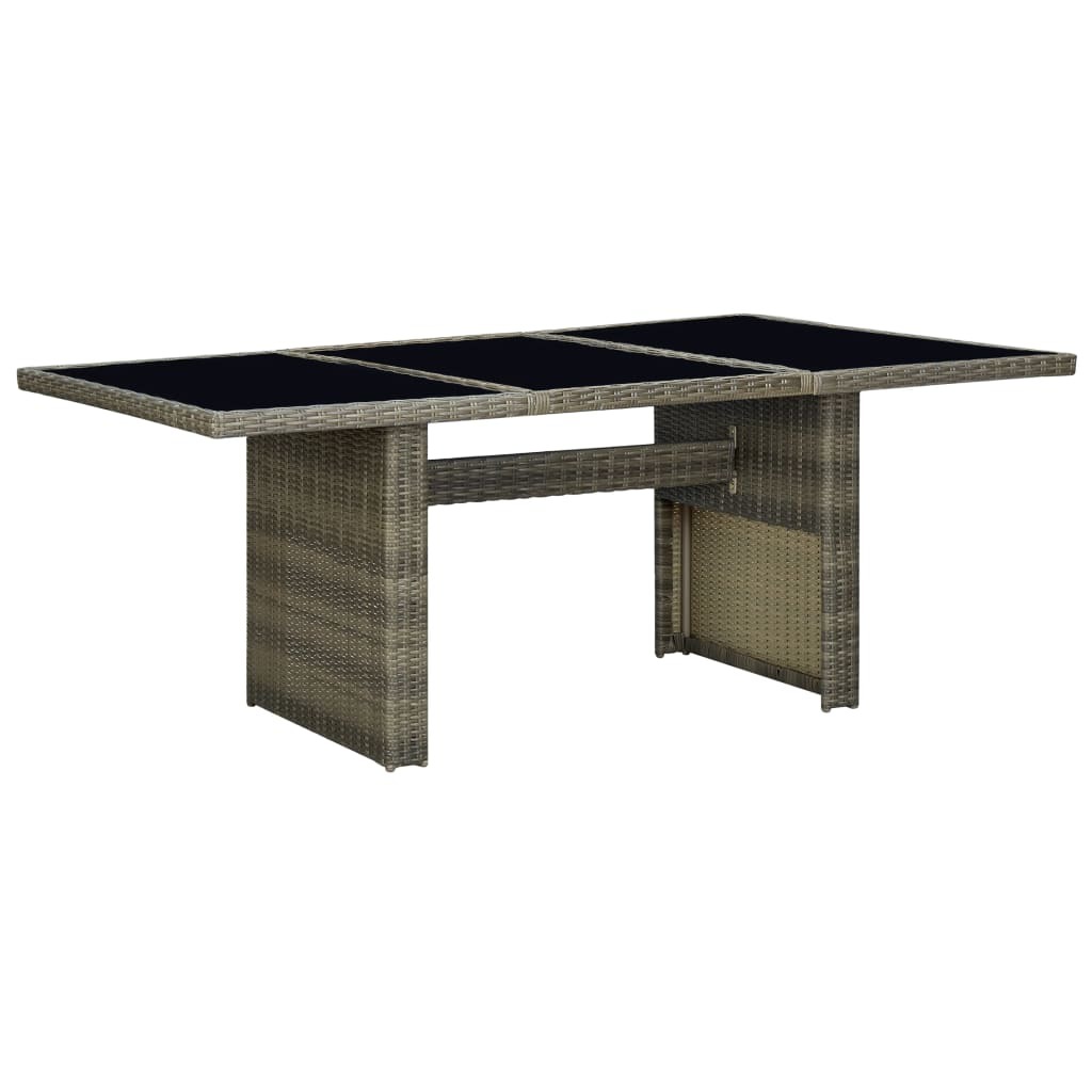 Garden Table Brown and Black