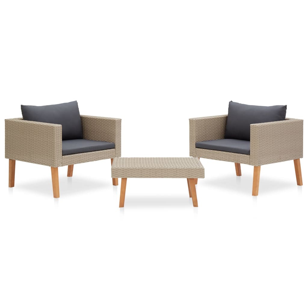 Garden Furniture Set Beige, Anthracite
