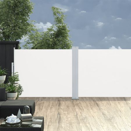 Side Awning Cream Polyester with PU coating 55.1 x 393.7 in