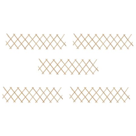Trellis Fences 5 pcs Firwood 70.9"x11.8"