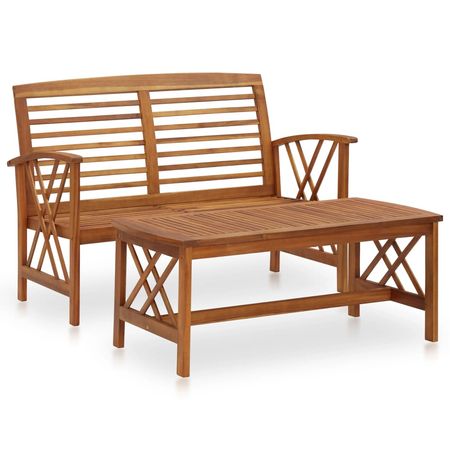 Garden Lounge Set Natural wood Solid acacia wood Medium Strong