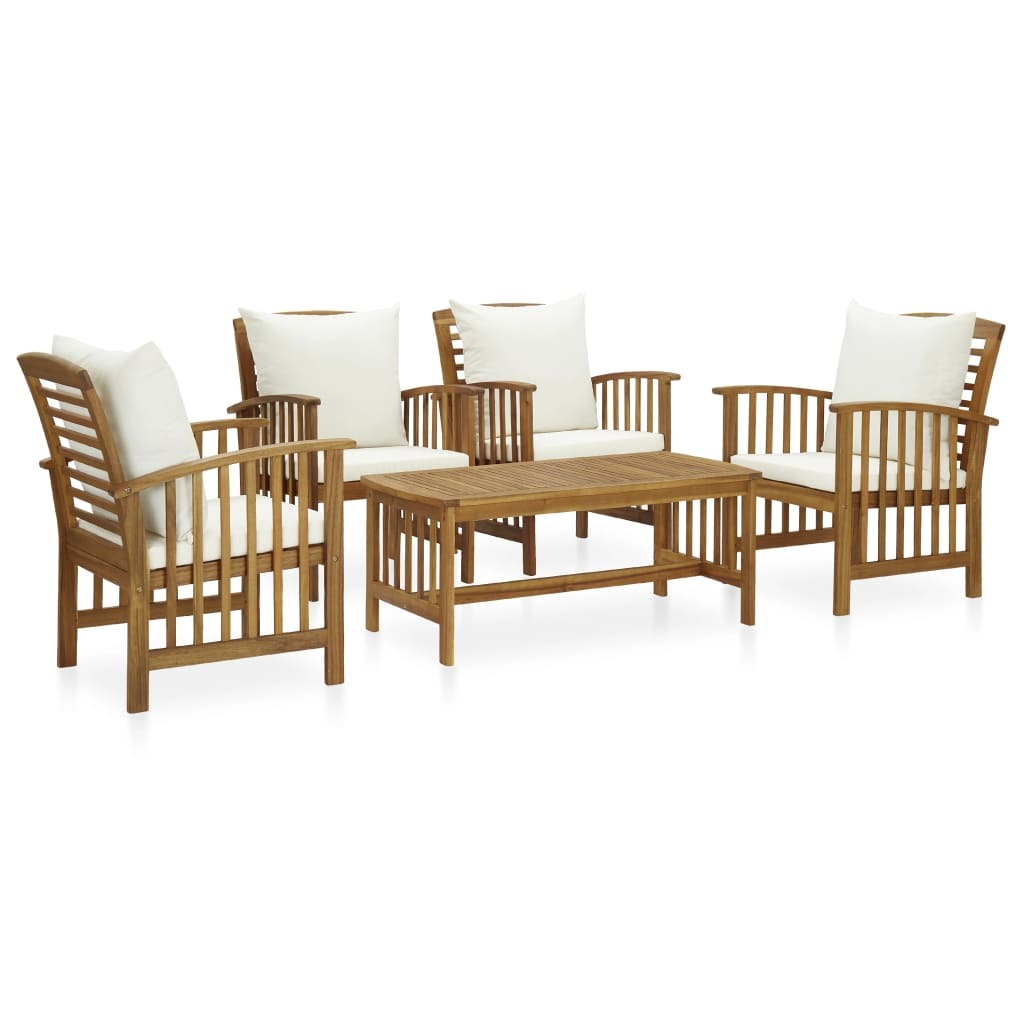 Garden Lounge Set Acacia wood Solid acacia wood Medium Durable