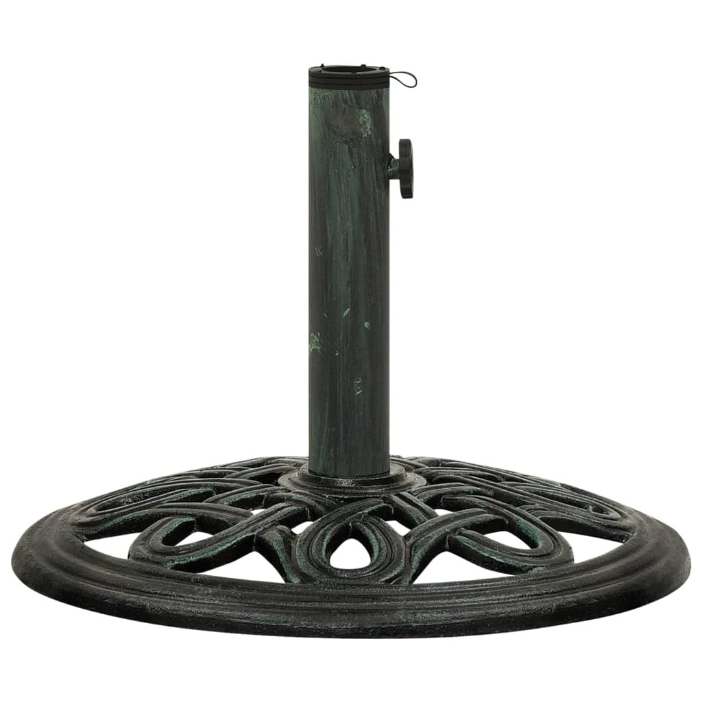 Umbrella Base Green Cast Iron Standard Sturdy Umbrella Base