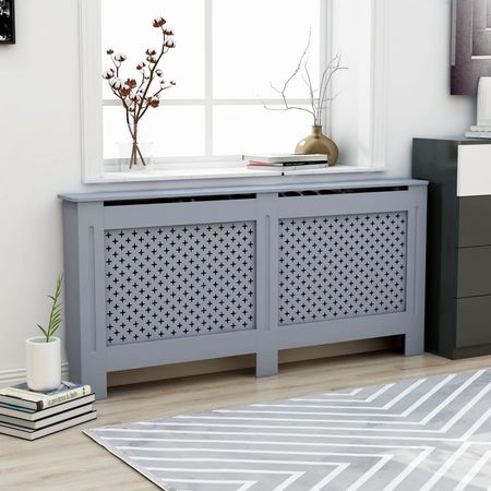 Radiator Cover Anthracite 67.7"x7.5"x32.1" MDF