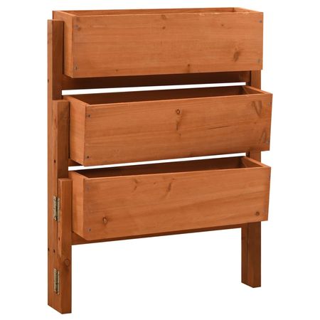 Planter Orange Solid Firwood Medium Foldable Planter