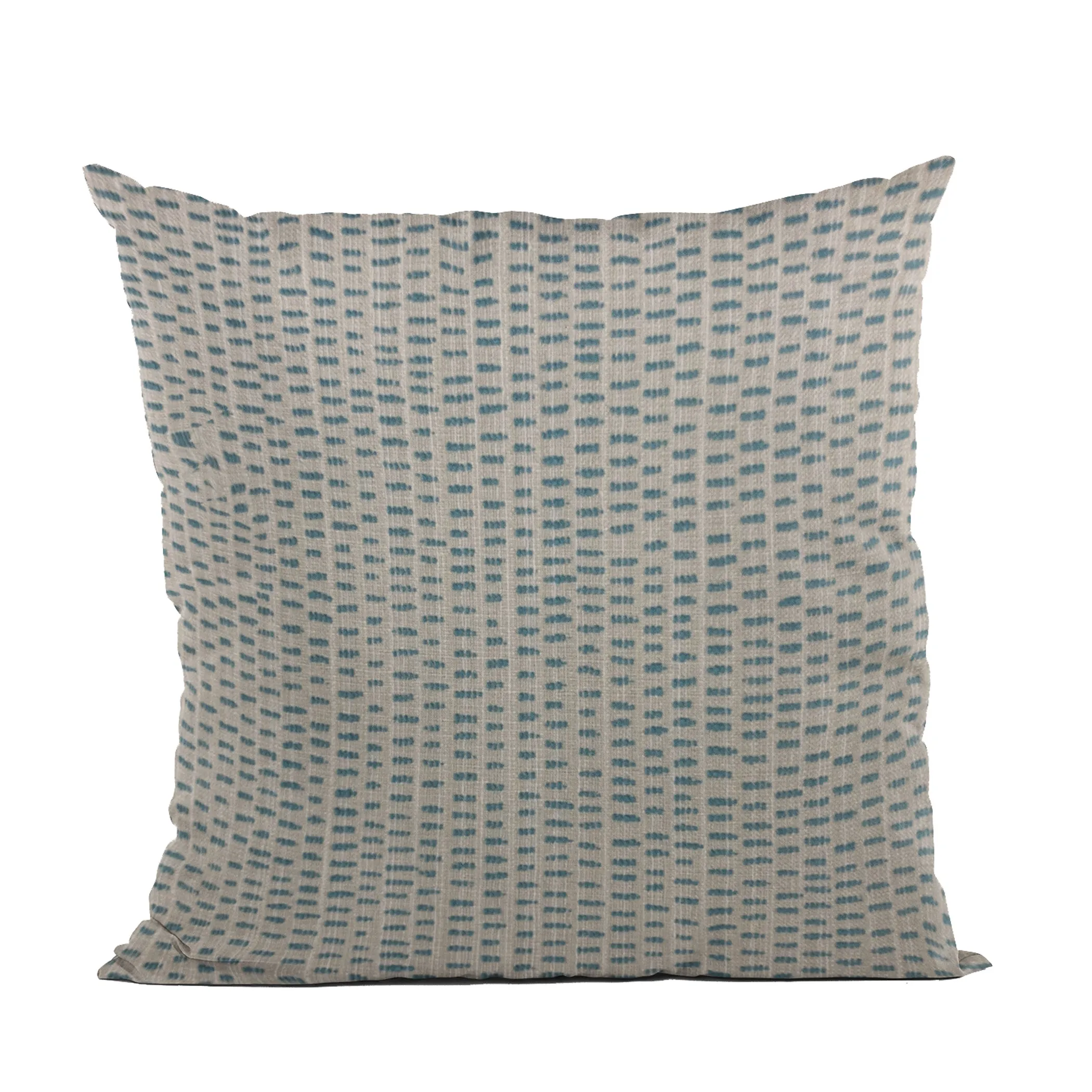 Plutus Blue Punctuation Dot Luxury Throw Pillow