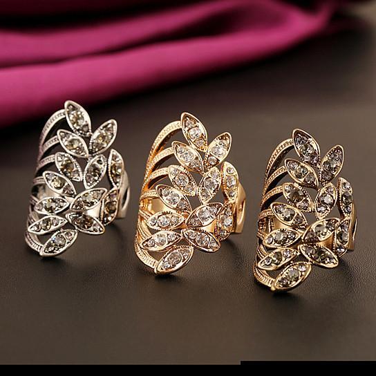 Ring Style: Vintage Gold,Ring Size: 10 - Gilda Ring Embellished Fashion Jewelry