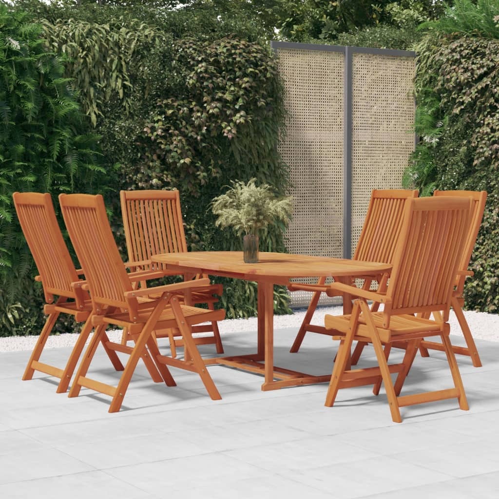 Garden Dining Set Reddish-brown