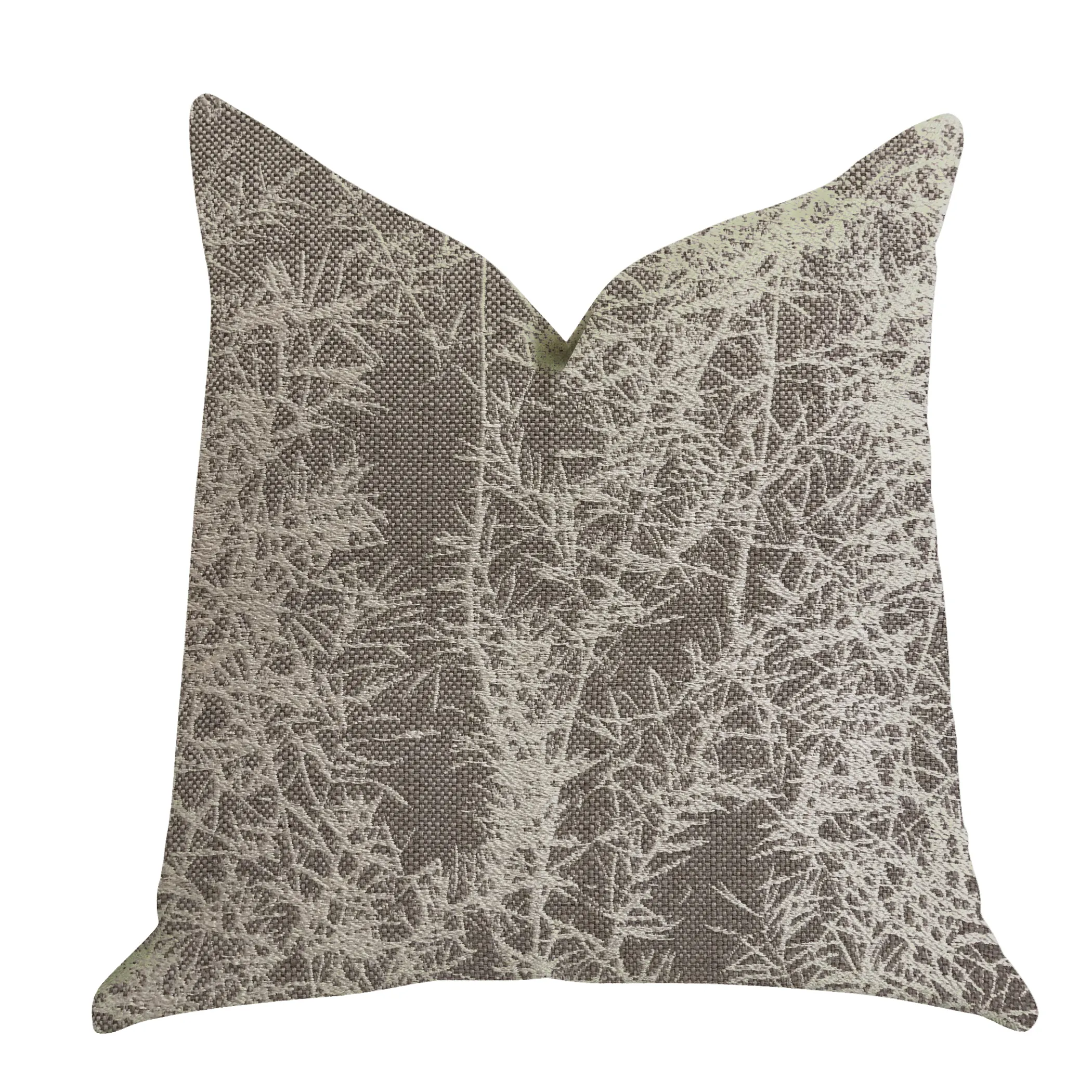 Plutus Garden Breeze Luxury Throw Pillow in Gray and Beige Colors 