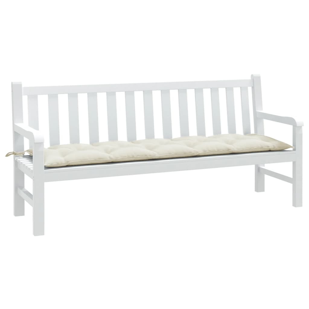Garden Bench Cushion Melange cream 100% polyester