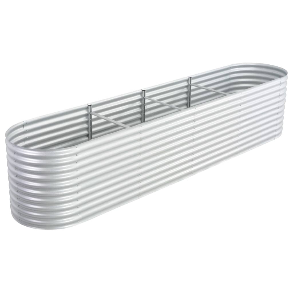 Garden Raised Bed Silver Galvanized Steel Large Tough