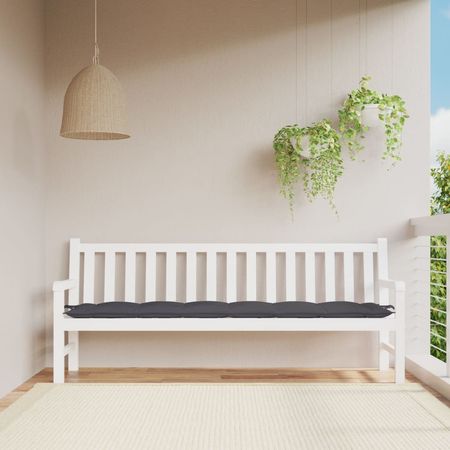 Garden Bench Cushion Anthracite Oxford fabric (100% polyester)