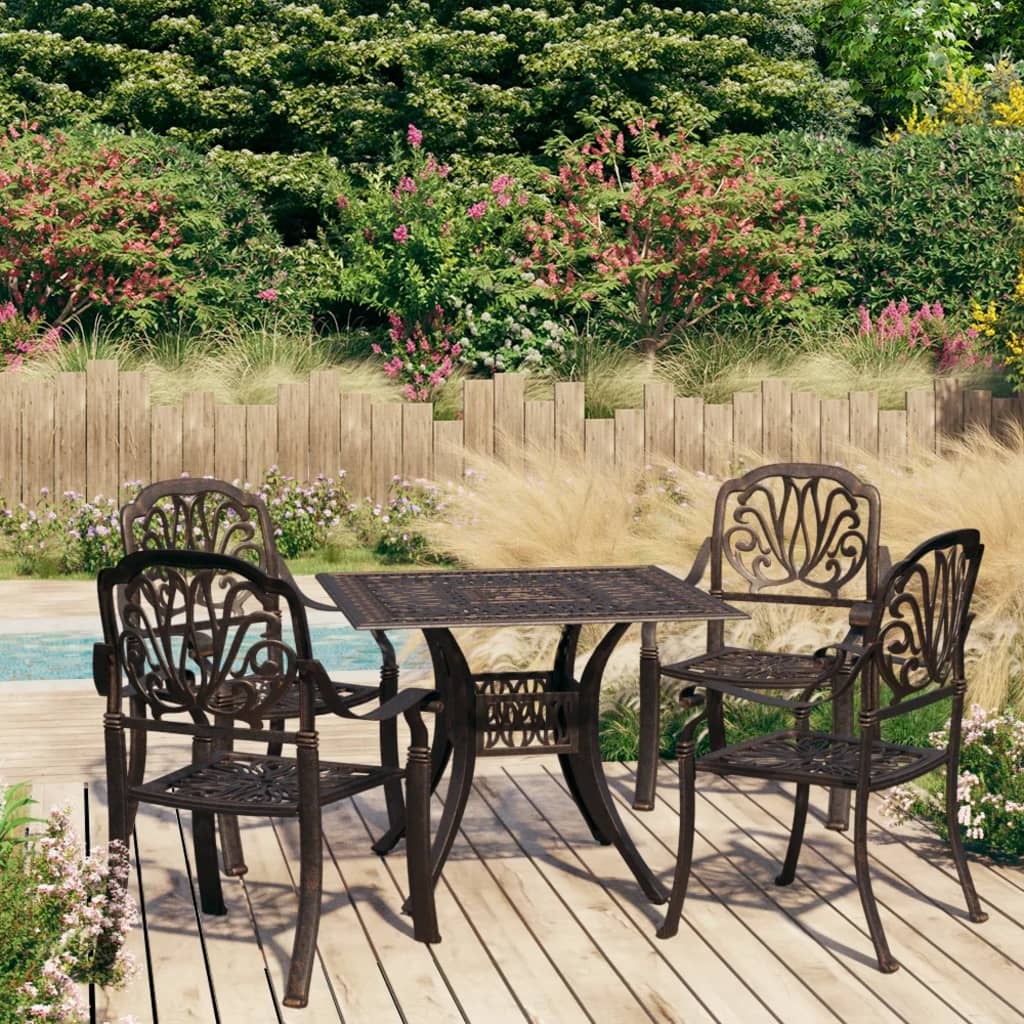 Bistro Set Bronze Cast aluminum Standard Bistro Set Round