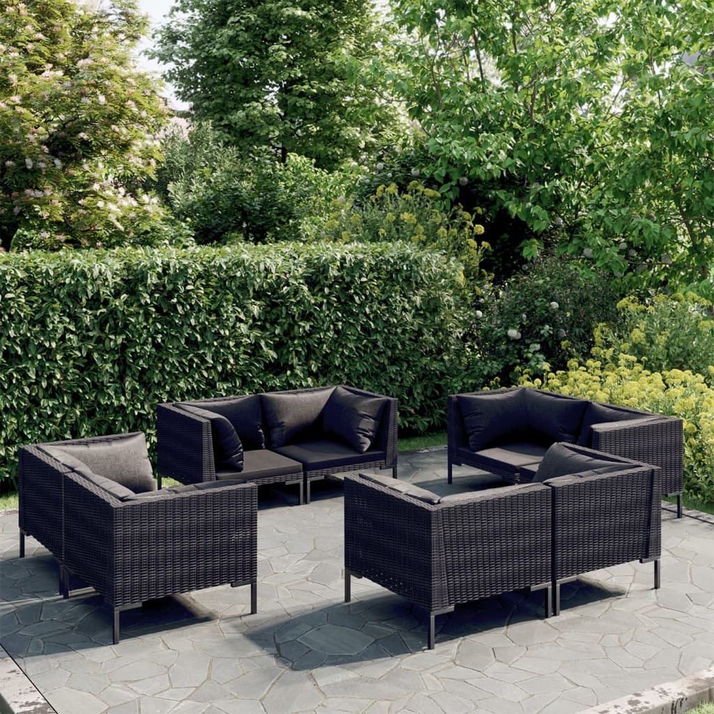 Garden Lounge Set Dark Grey