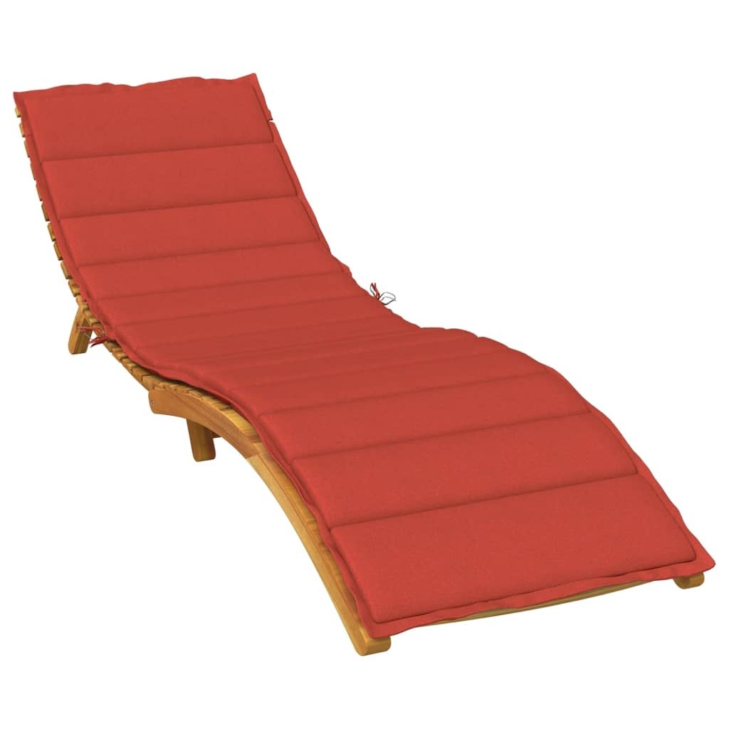 Sun Lounger Cushion Melange Red 100% Polyester 78.7 x 19.7 in