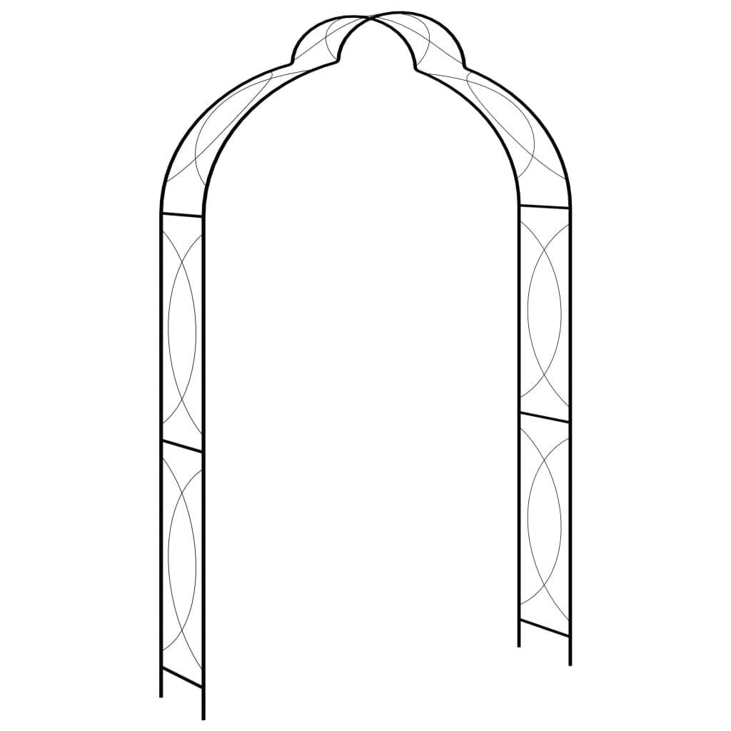 Garden Arch Black Powder-coated iron Large Decorative Inlays