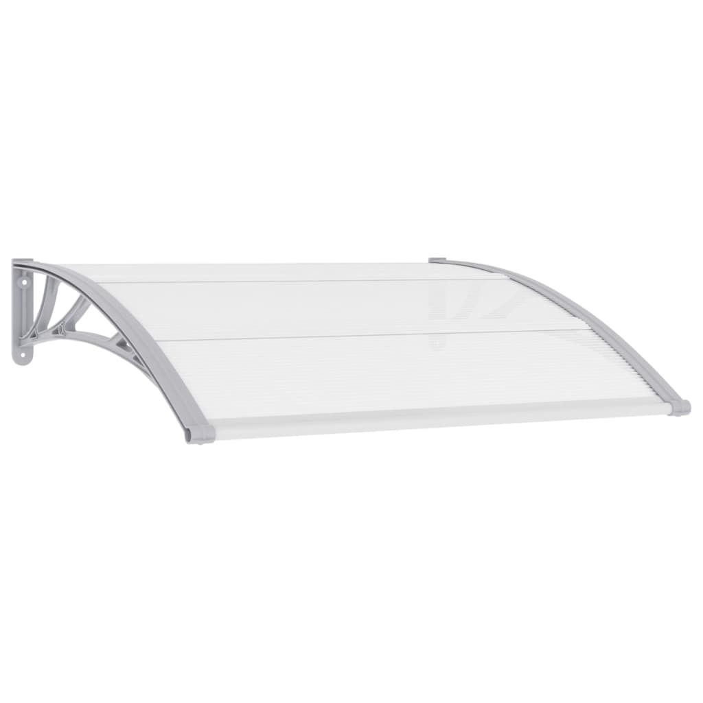 Door Canopy Grey and Transparent Polycarbonate, ABS, Aluminum