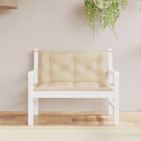 Garden Bench Cushion Set of 2 Beige Oxford fabric (100% polyester)