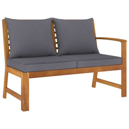 Garden Bench Dark grey Solid acacia wood 45.1 in Durable