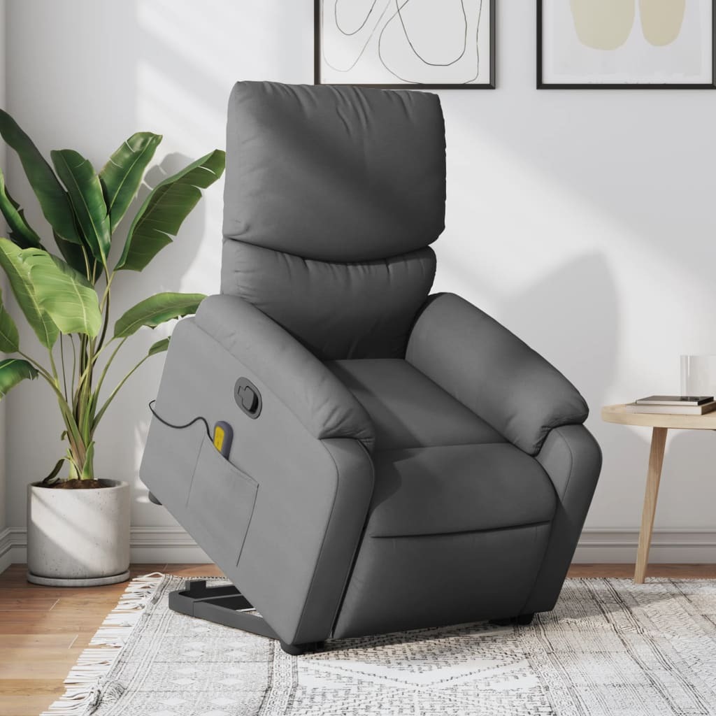 Stand Up Massage Recliner Chair Dark Grey