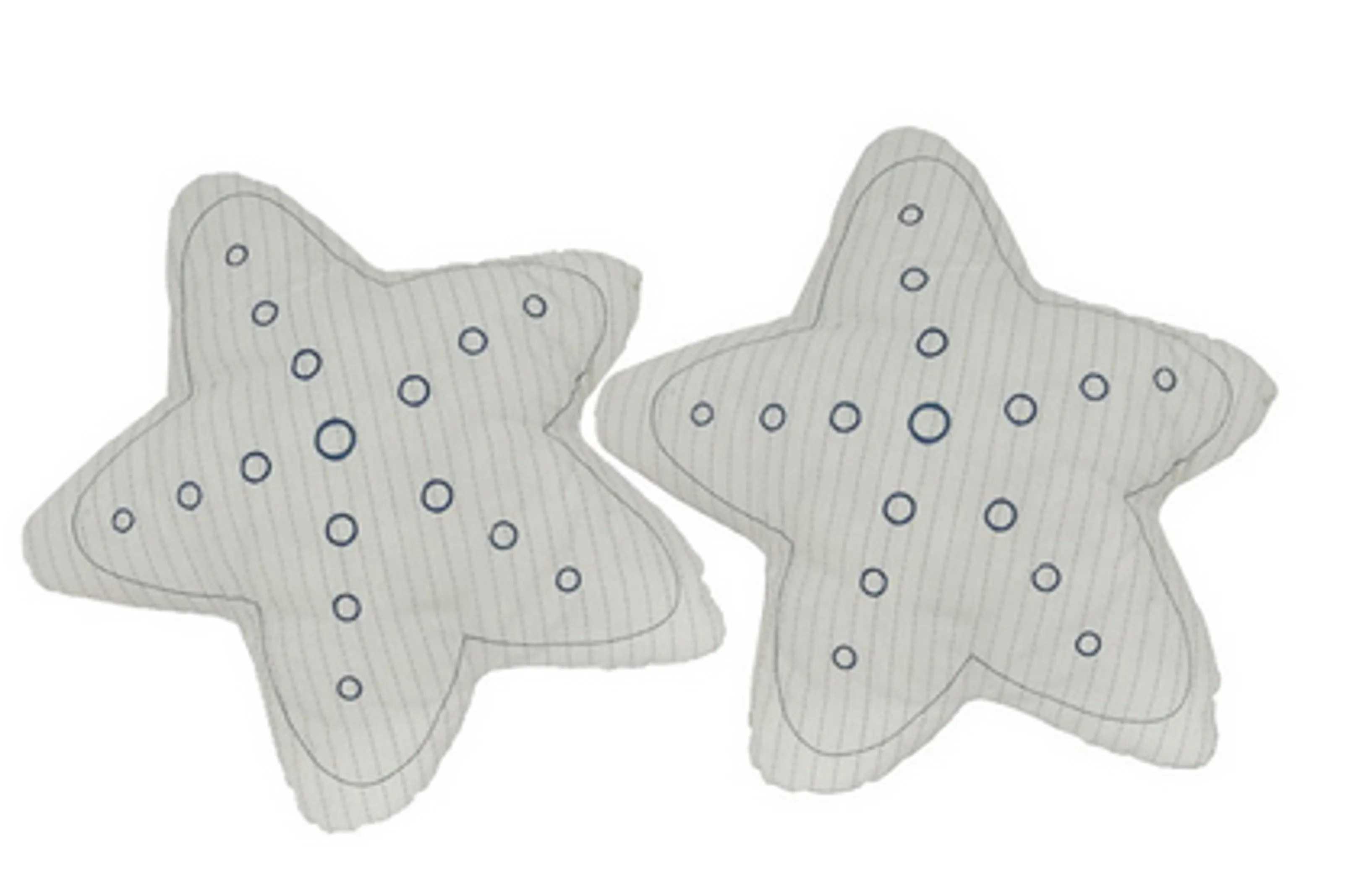 Anne Home - Set of 2 White Star-Shaped Pillows 