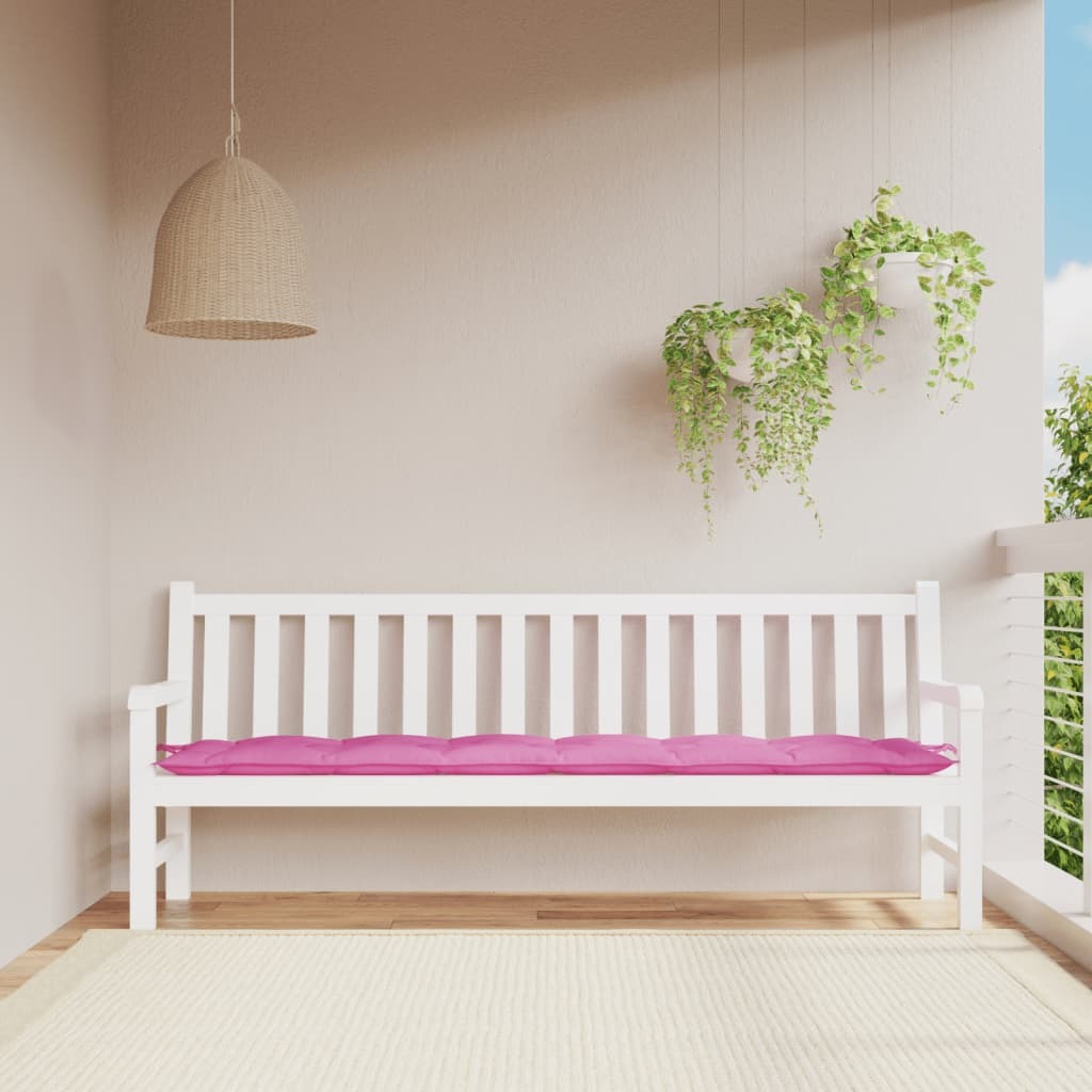 Garden Bench Cushion Pink 100% Polyester 78.7"x19.7"x2.8