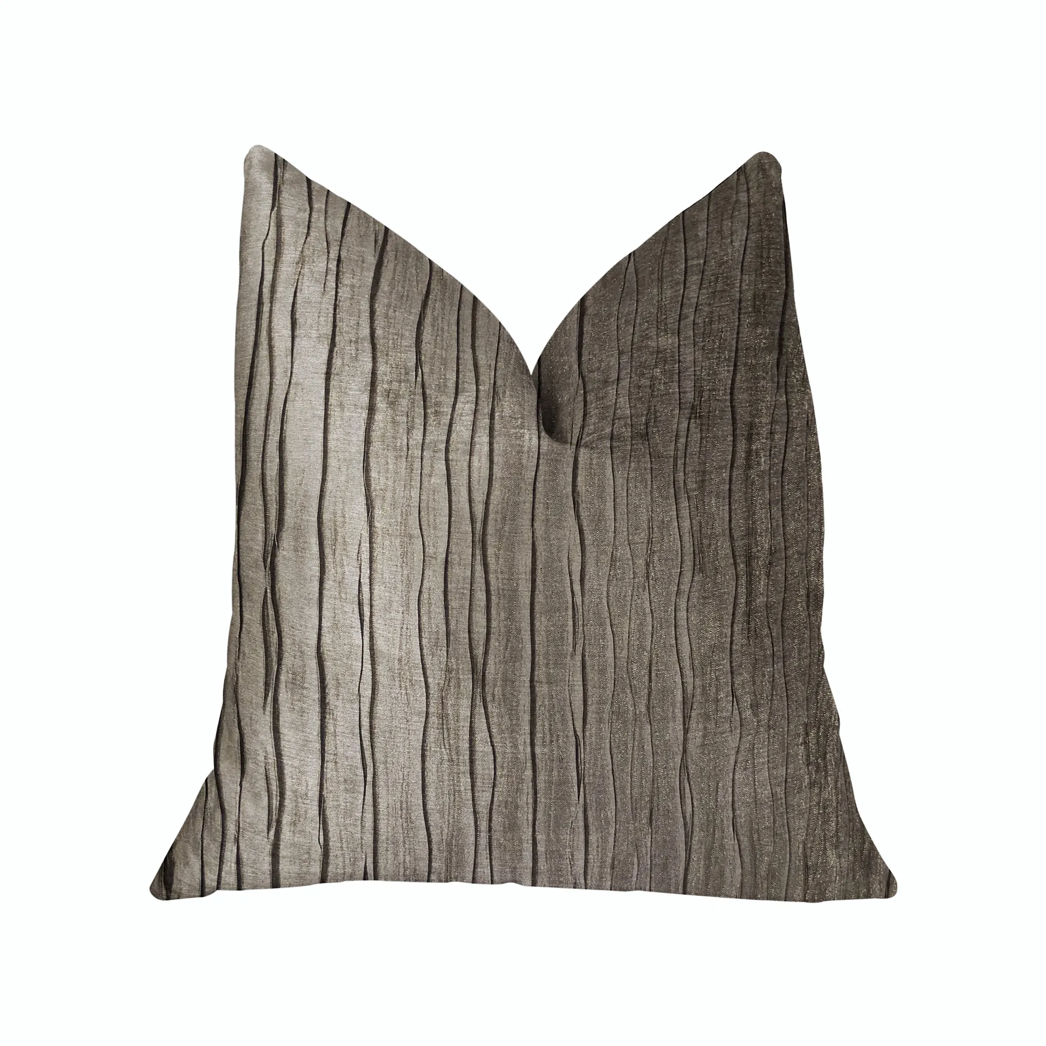 Plutus Solitude Gray Luxury Throw Pillow