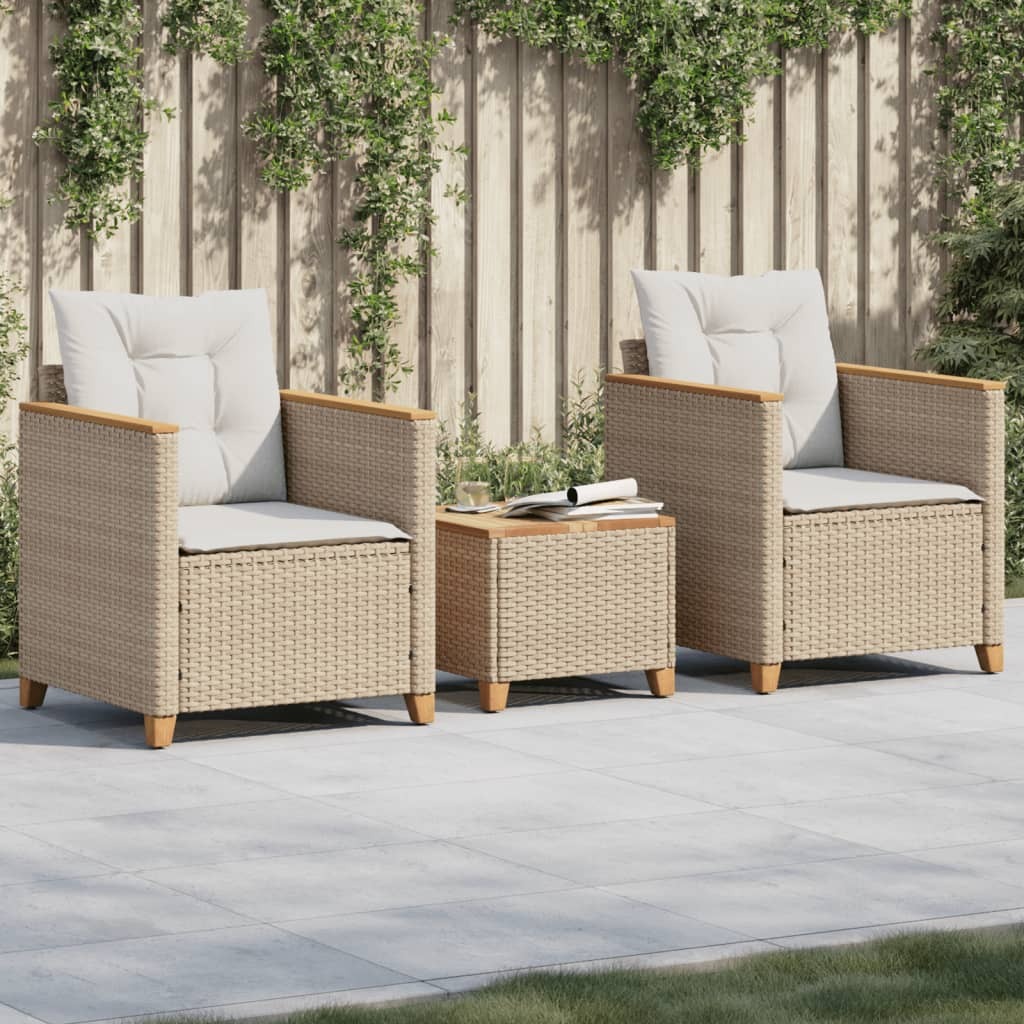 Bistro Set Beige, Cream White