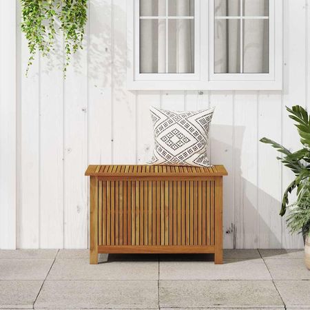 Storage Box Natural Brown Solid Acacia Wood Medium Storage Box
