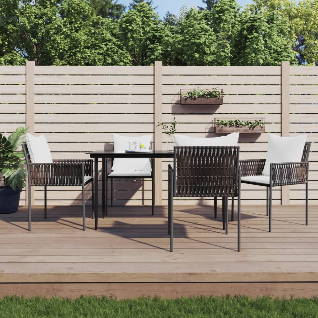Garden Dining Set Brown