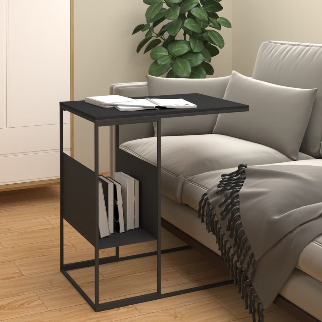 Side Table Black Engineered wood, iron Medium Side Table
